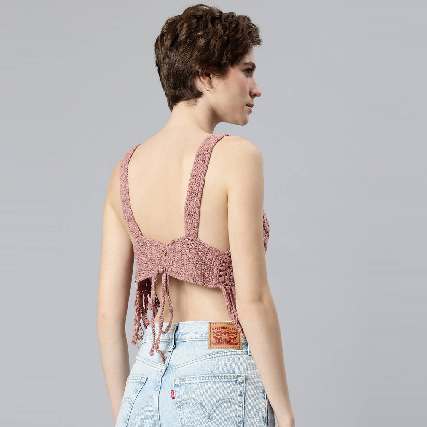 Summer Tie Back Bralette - Brown - 10114