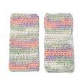 Multi Colored Fingerless Knitted Mittens - 10115