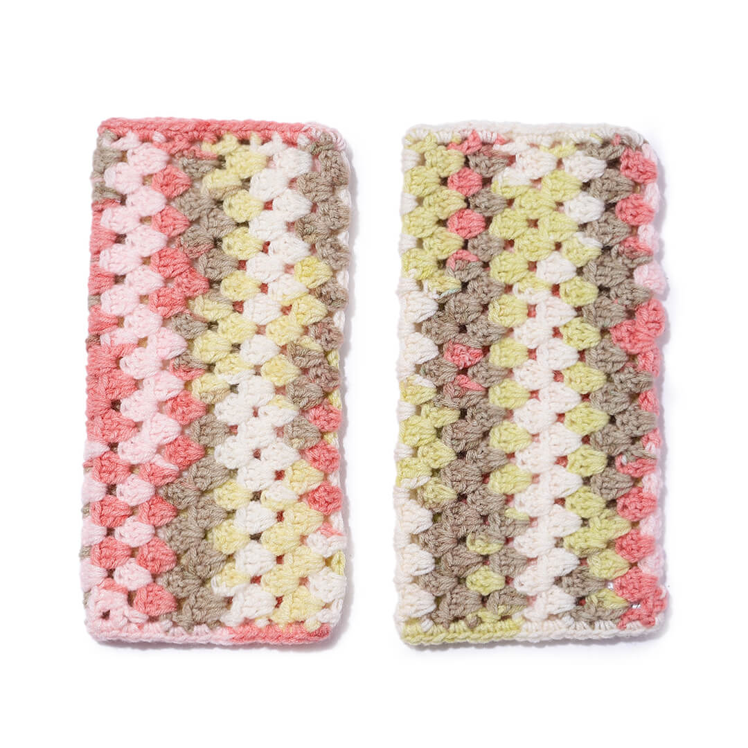 Multi Colored Fingerless Knitted Mittens - 10116