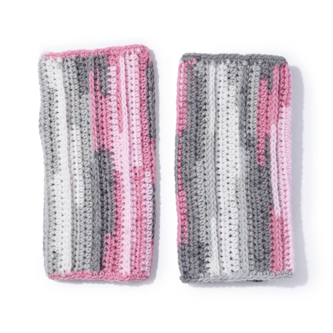 Multi Colored Fingerless Knitted Mittens - 10118