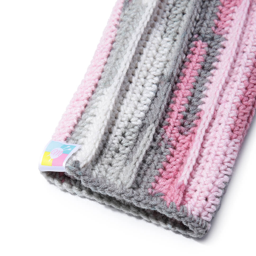 Multi Colored Fingerless Knitted Mittens - 10118