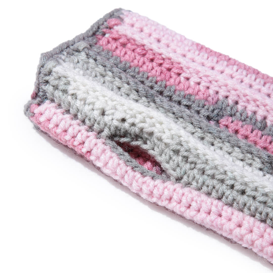 Multi Colored Fingerless Knitted Mittens - 10118