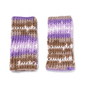 Multi Colored Fingerless Knitted Mittens - 10119