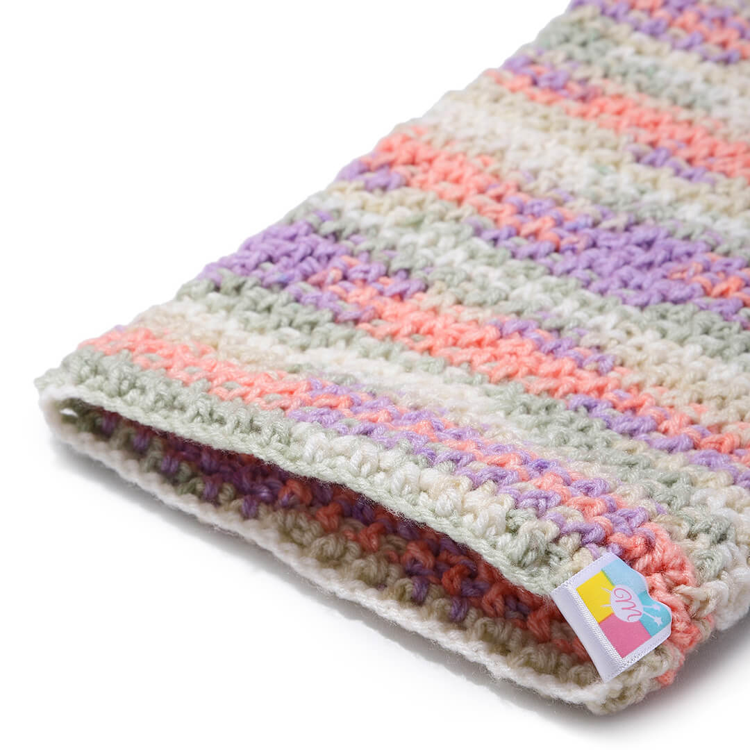 Multi Colored Crochet Leg Warmers  - 10125