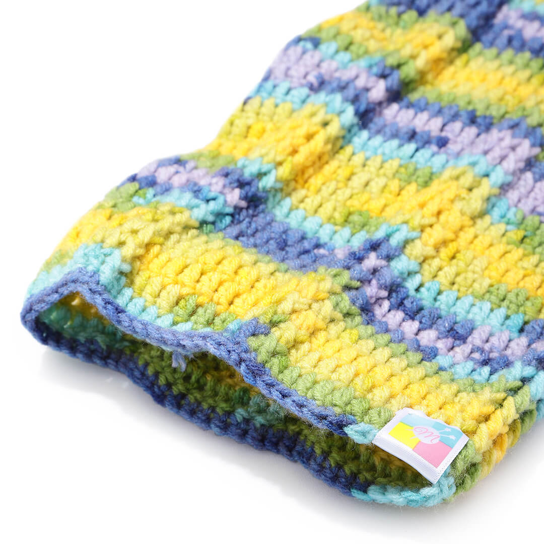 Multi Colored Crochet Leg Warmers  - 10130