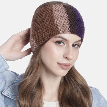 Hand Knitted Womens Woolen Headband - Multi-Color 10134