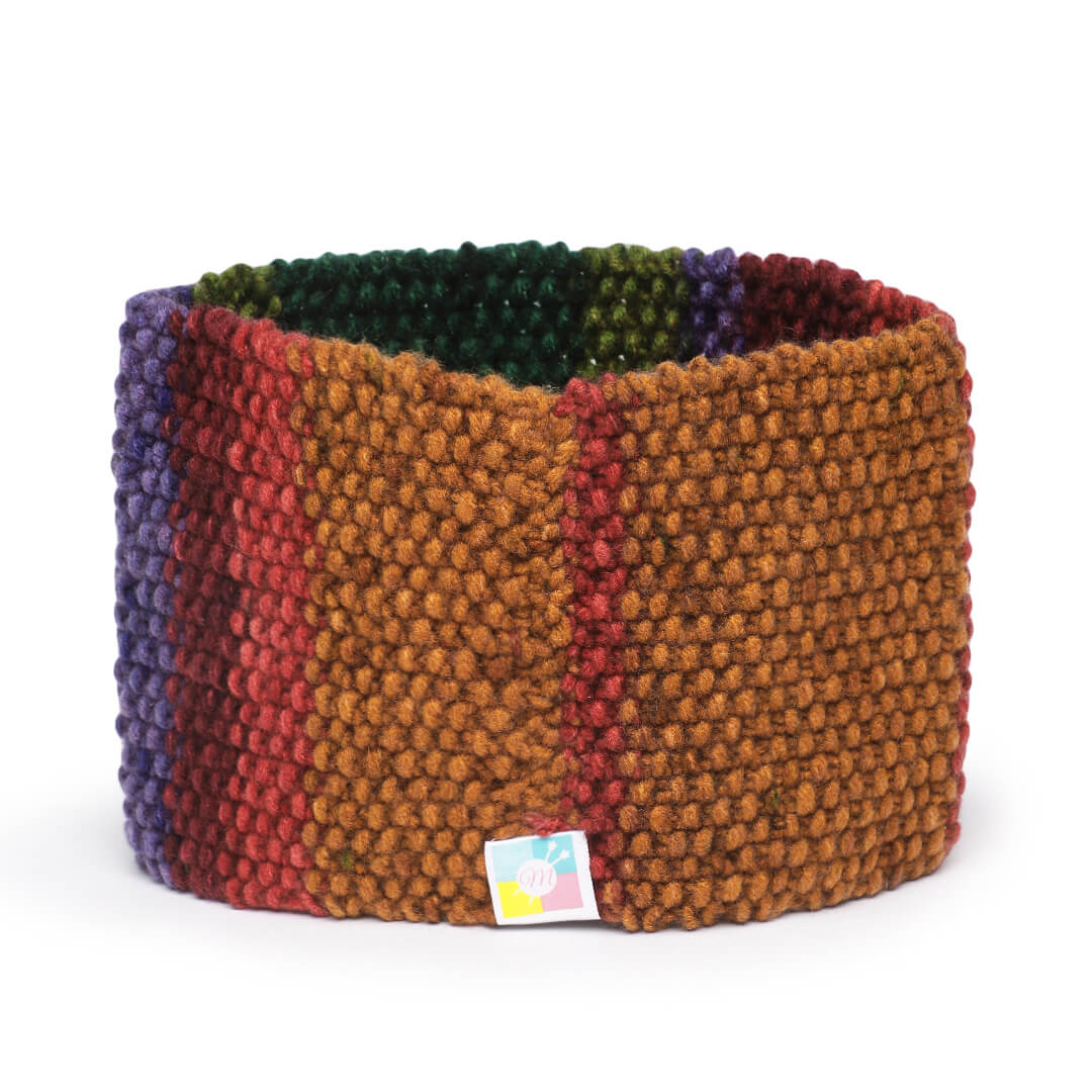 Hand Knitted Mens Woolen Headband - Multi-Color 10144