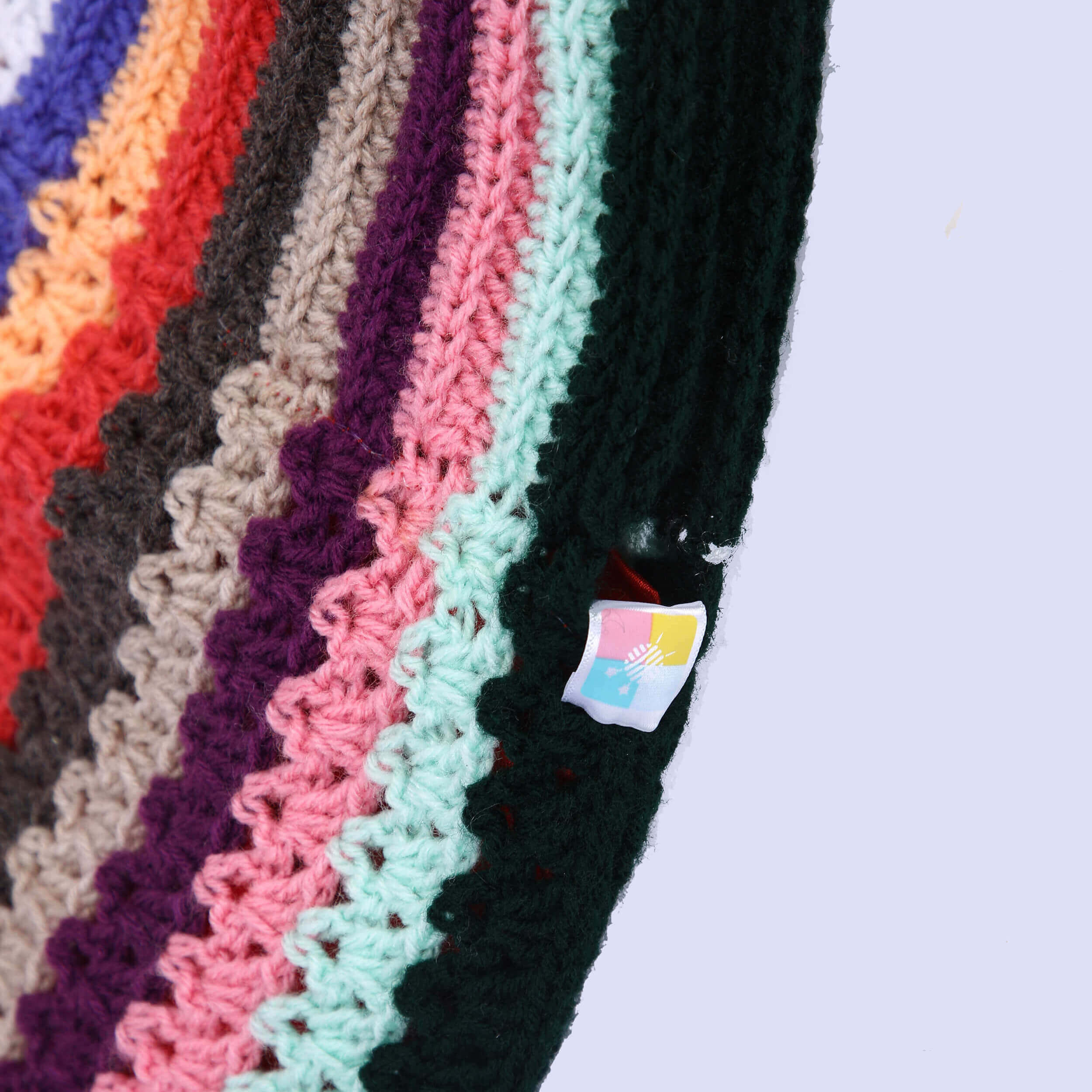 Handmade striped Handbag - Multi - 10163