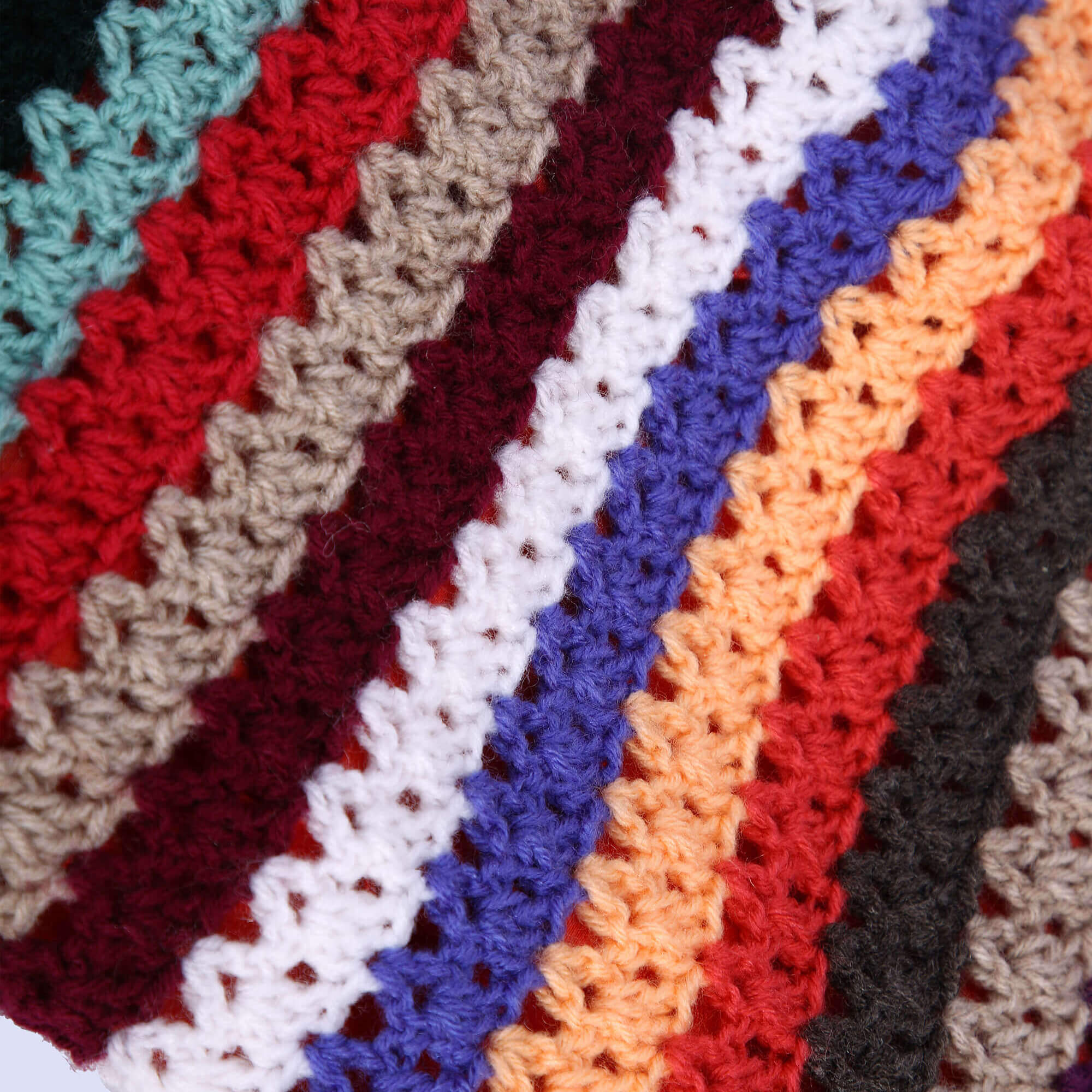 Handmade striped Handbag - Multi - 10163