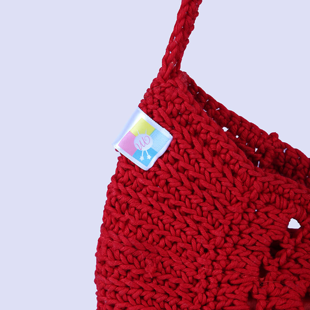 Handmade Crochet Boho Bags Red- 10165 – Magic Needles
