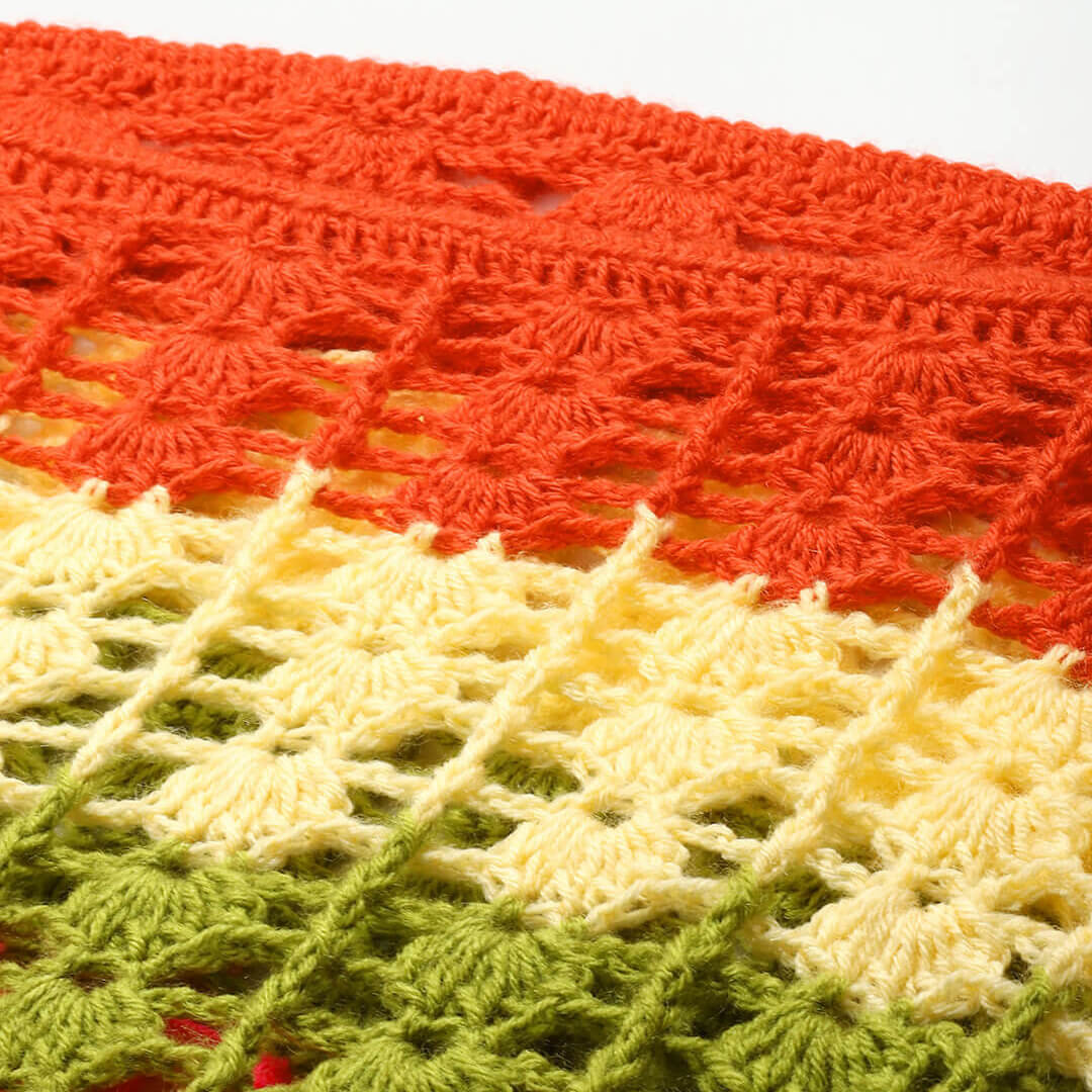 Trendy Neon Short Woolen Top - Multi - 10169