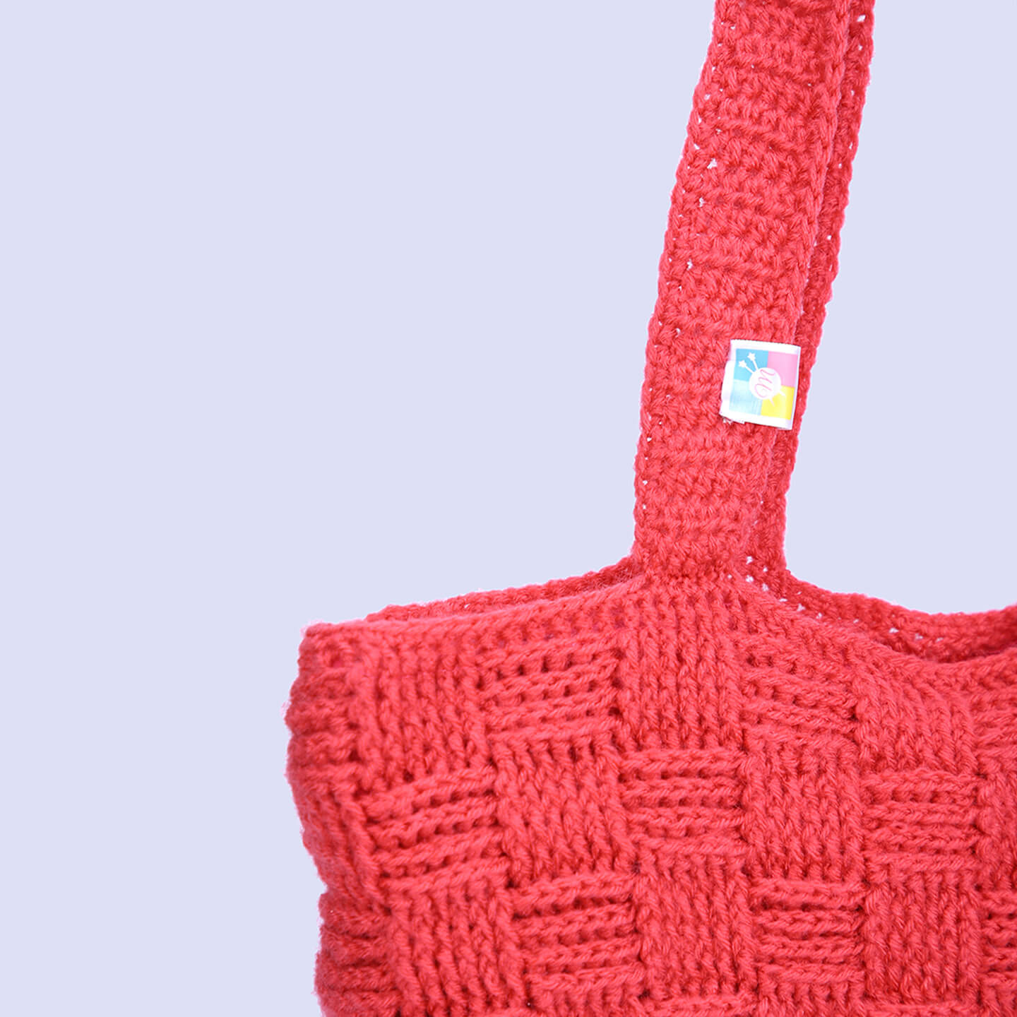Handmade Crochet Market Bag - Coral 10177
