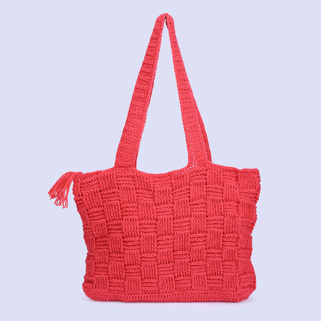 Handmade Crochet Market Bag - Coral 10177