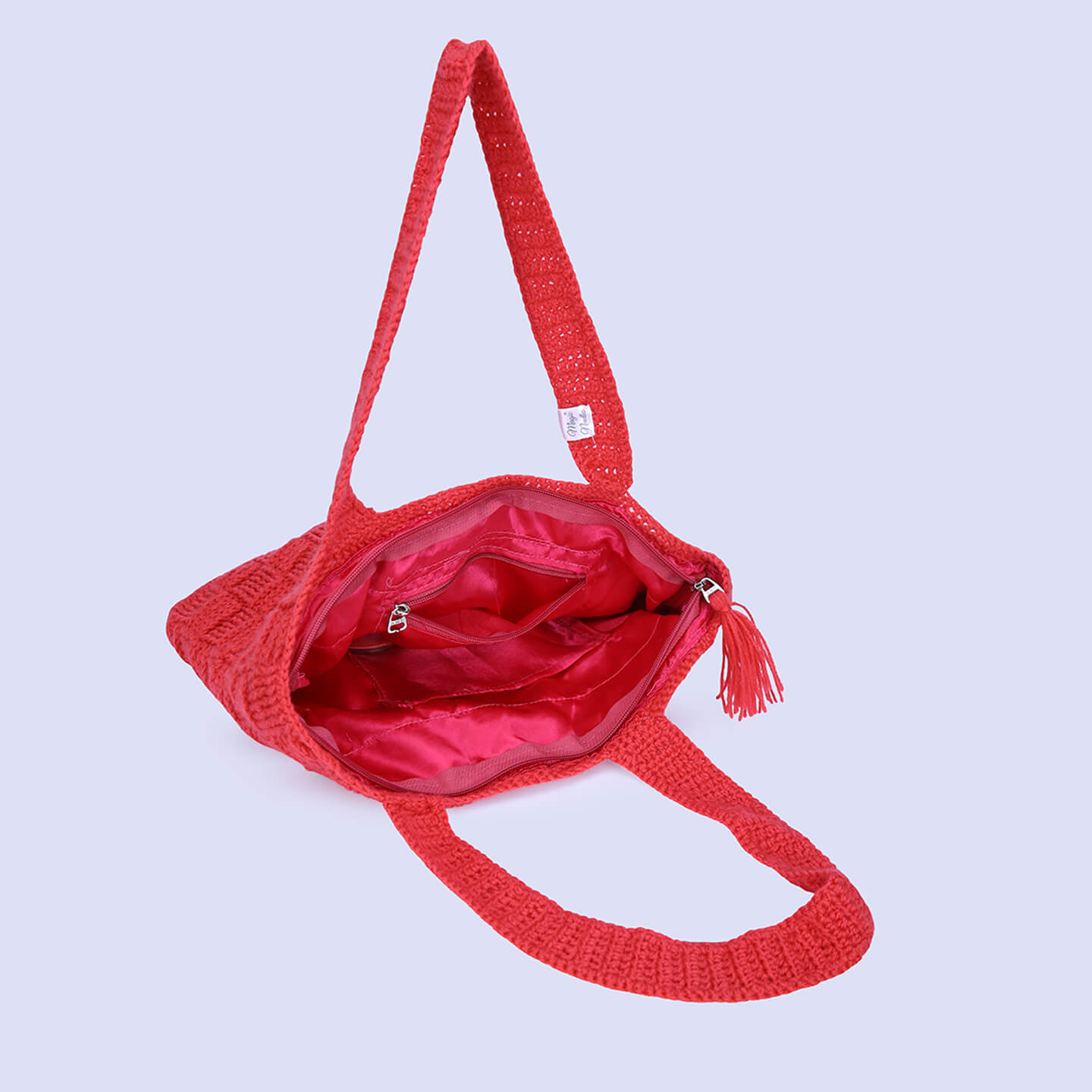 Handmade Crochet Market Bag - Coral 10177