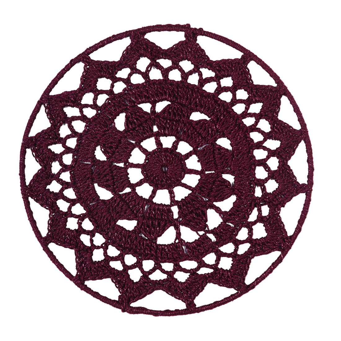 Crochet Mandala Wall Art - Boho Decor - 25 cm