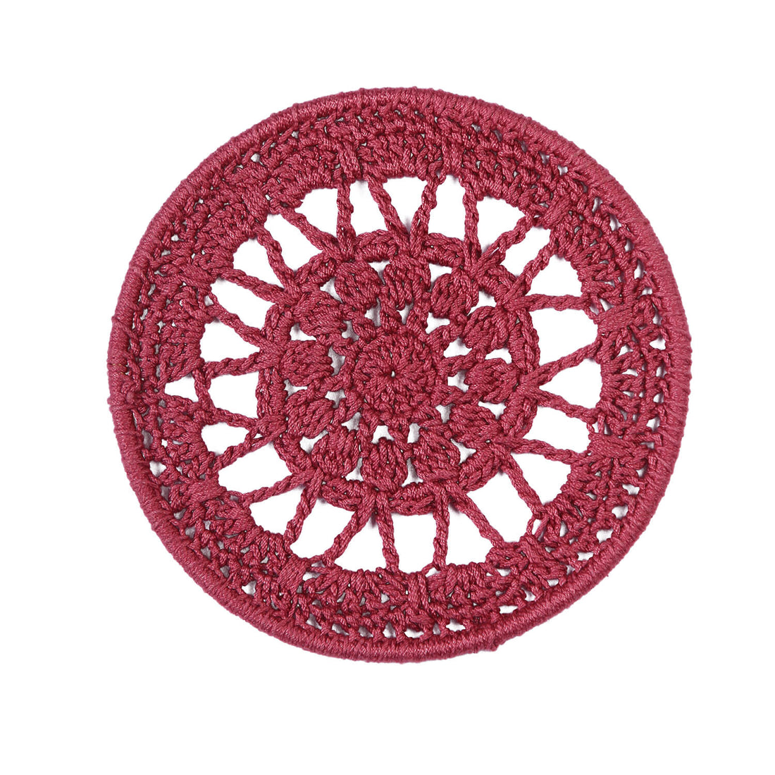 Crochet Mandala Wall Art - Boho Decor - 15 cm - Mauve