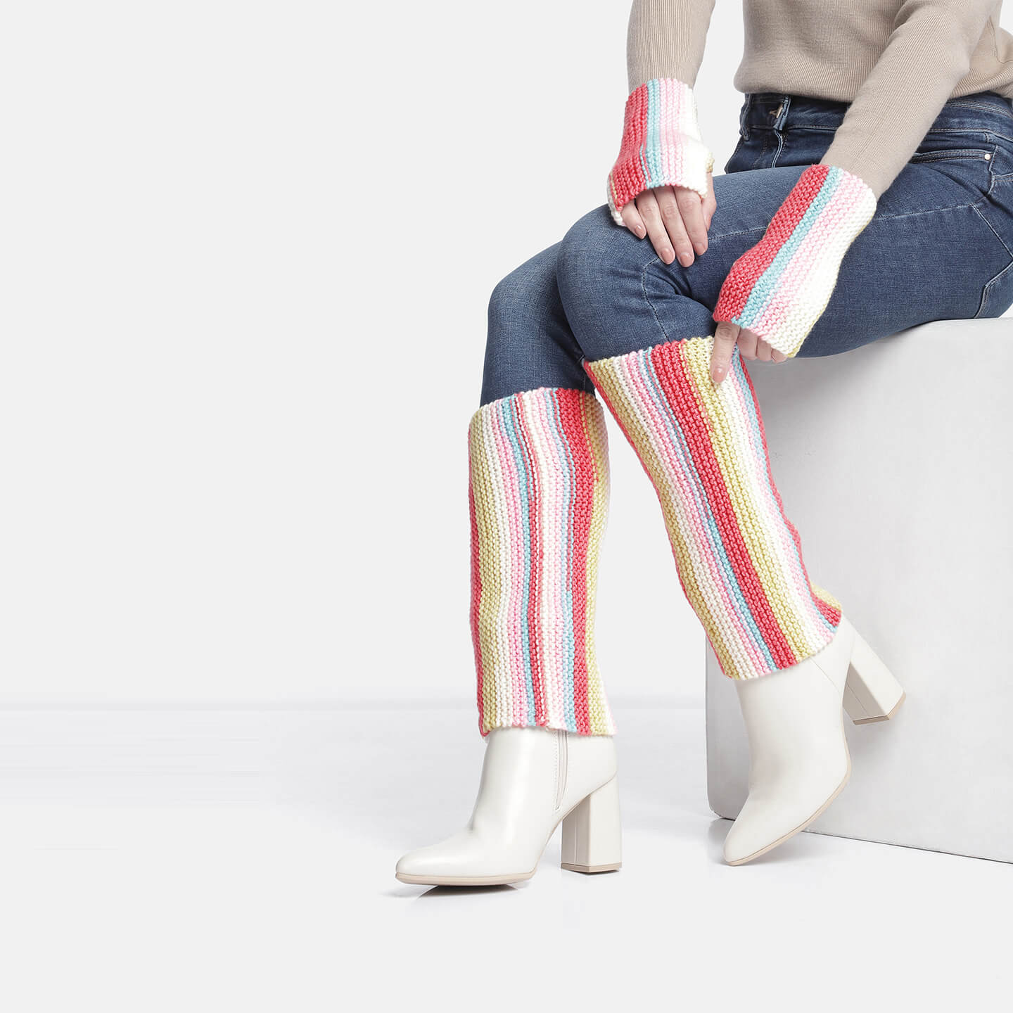 Gloves and Legwarmer Set - Multi - 10291