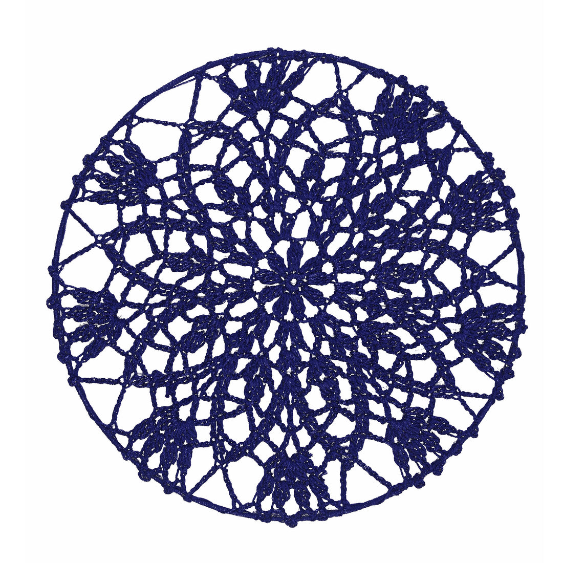 Crochet Mandala Wall Art - Boho Decor - 30 cm - Blue