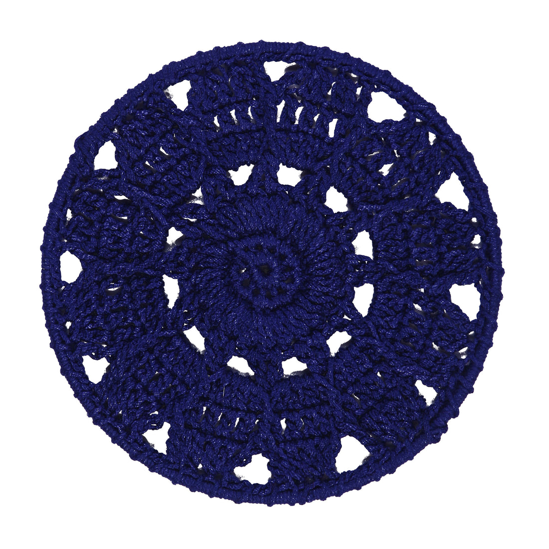 Crochet Mandala Wall Art - Boho Decor - 15 cm - Blue