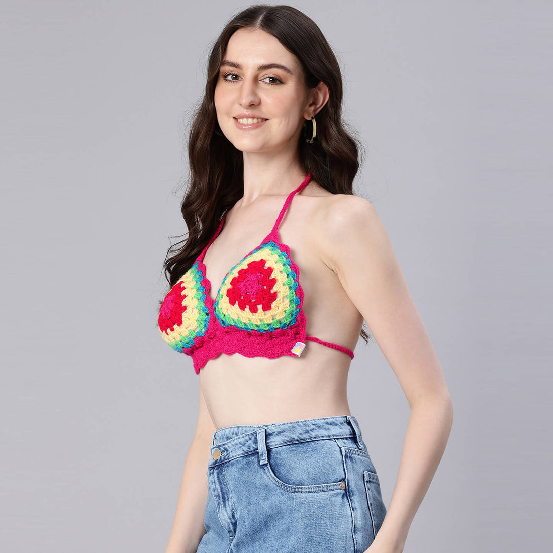 Bralette Tie Back Top - Multicolor 10361