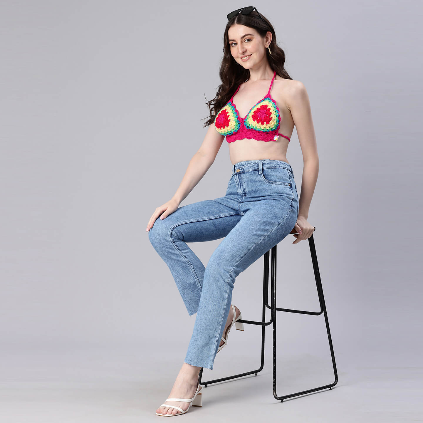 Bralette Tie Back Top - Multicolor 10361