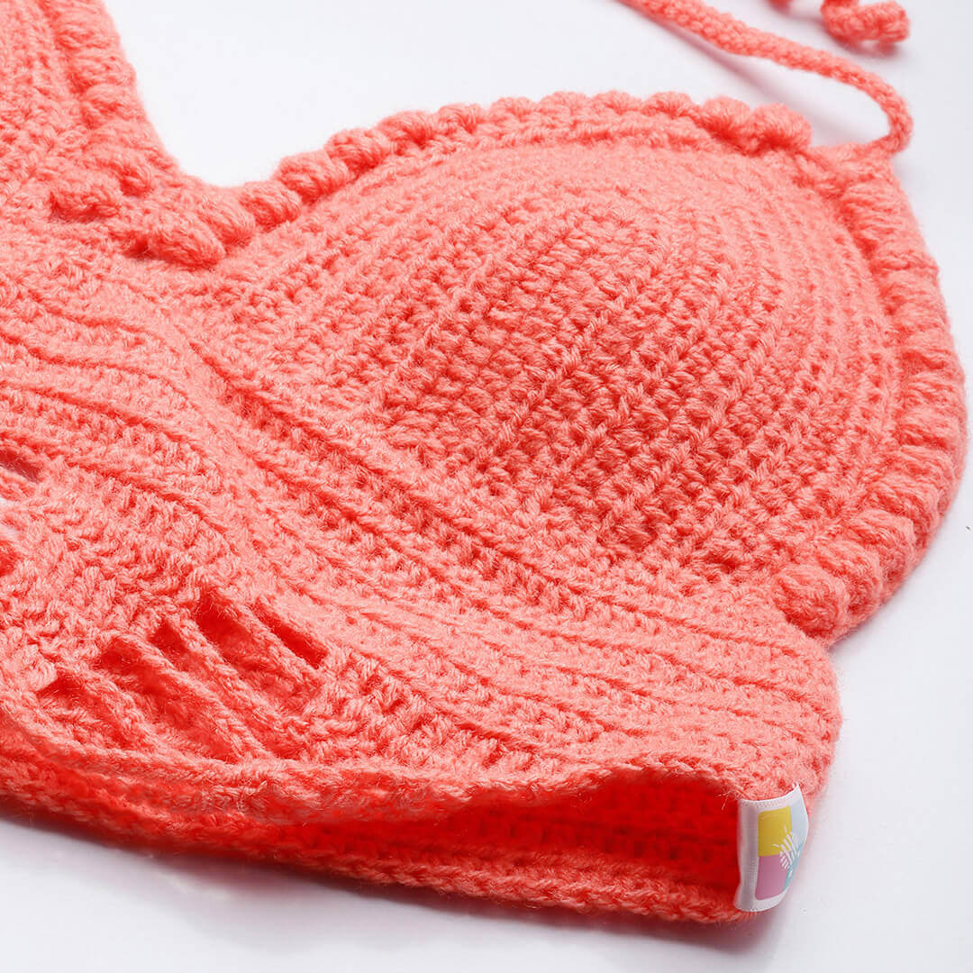 Bralette Tie Back Top - Fuchsia 10362