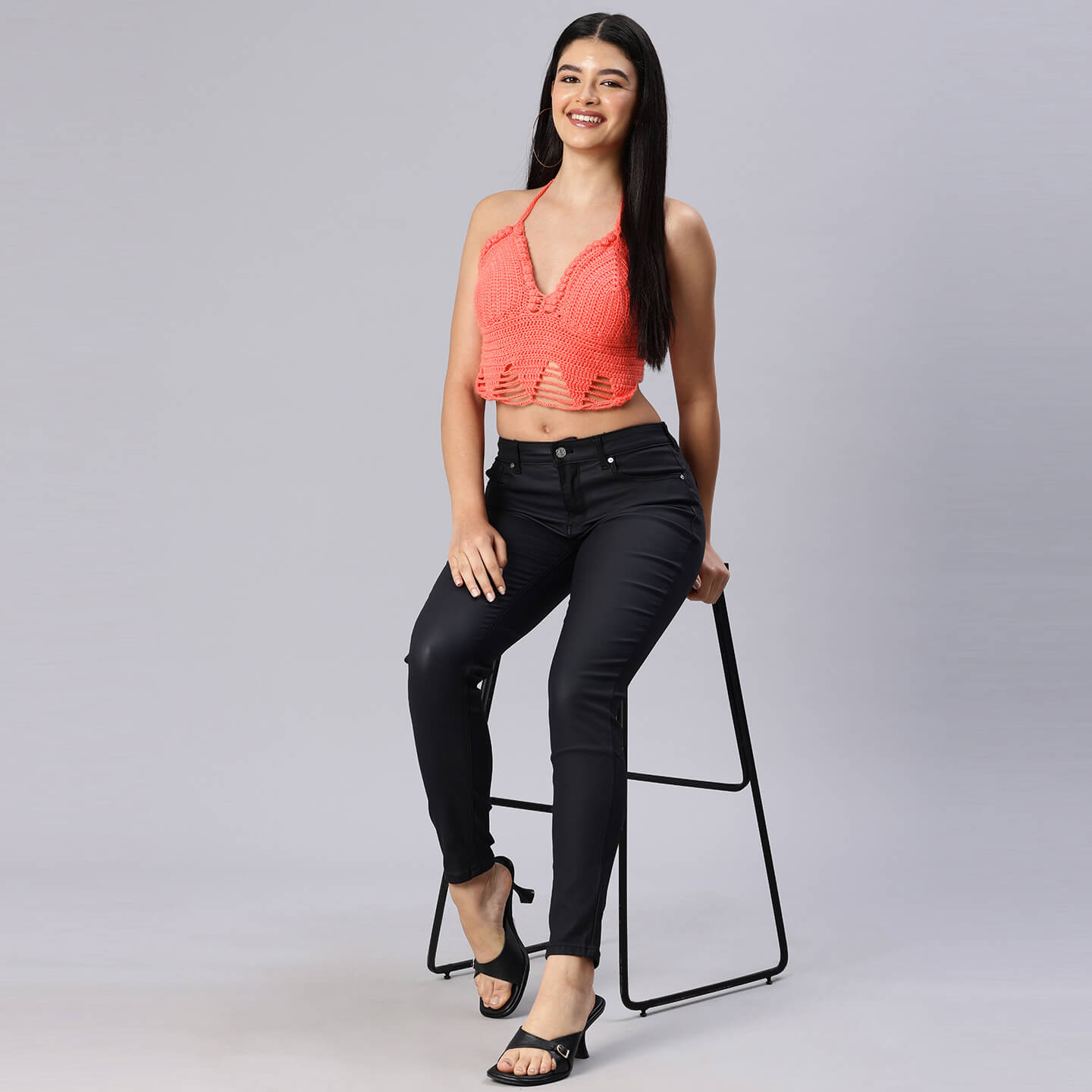 Bralette Tie Back Top - Fuchsia 10362