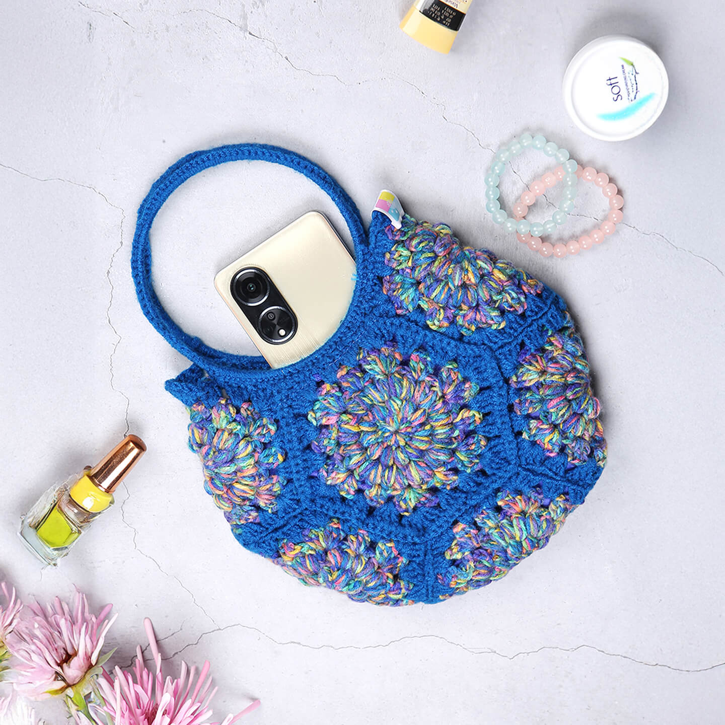 Cute Handmade Hexagon Bags - Blue - 10377