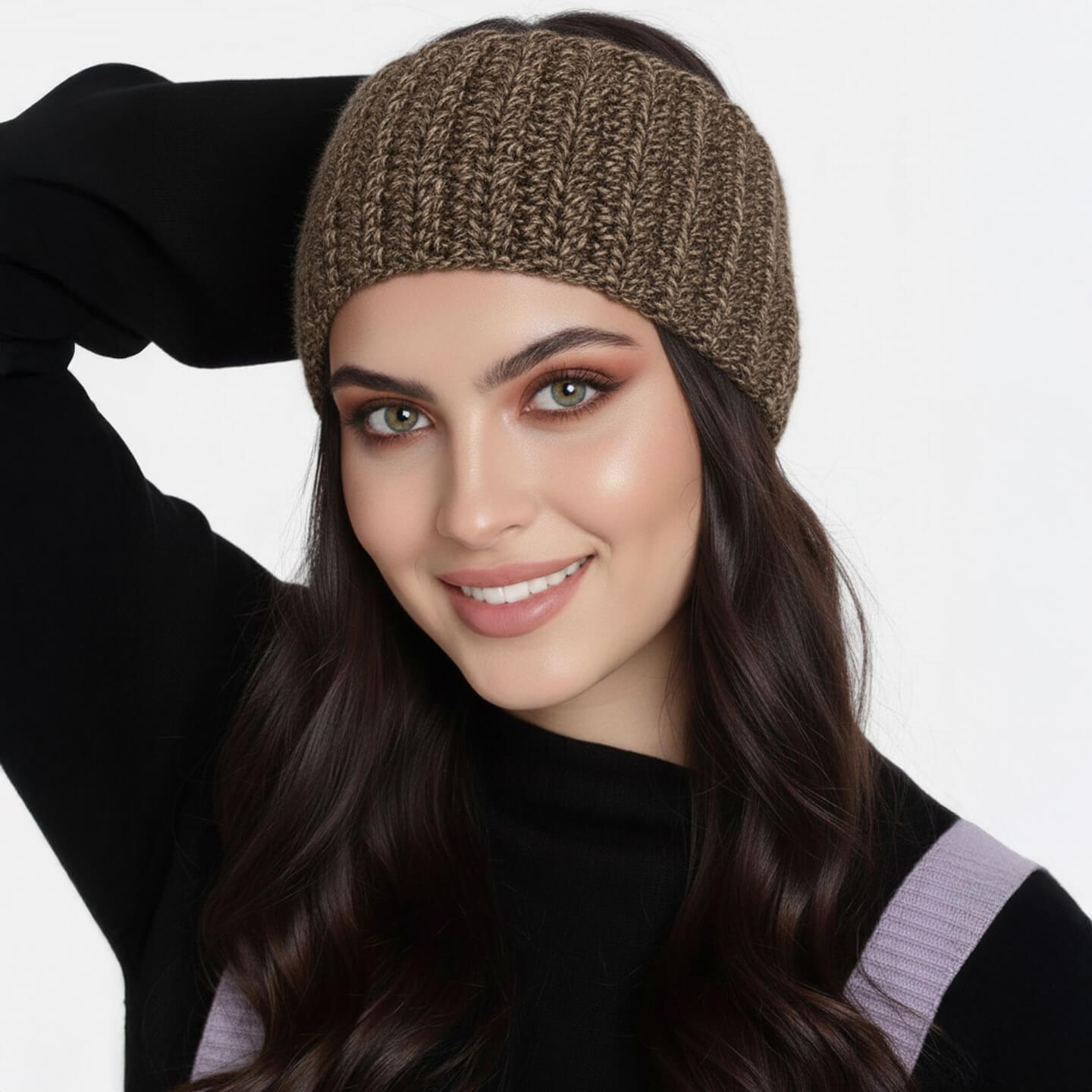 Crochet Headband - 10424 - Dark Brown