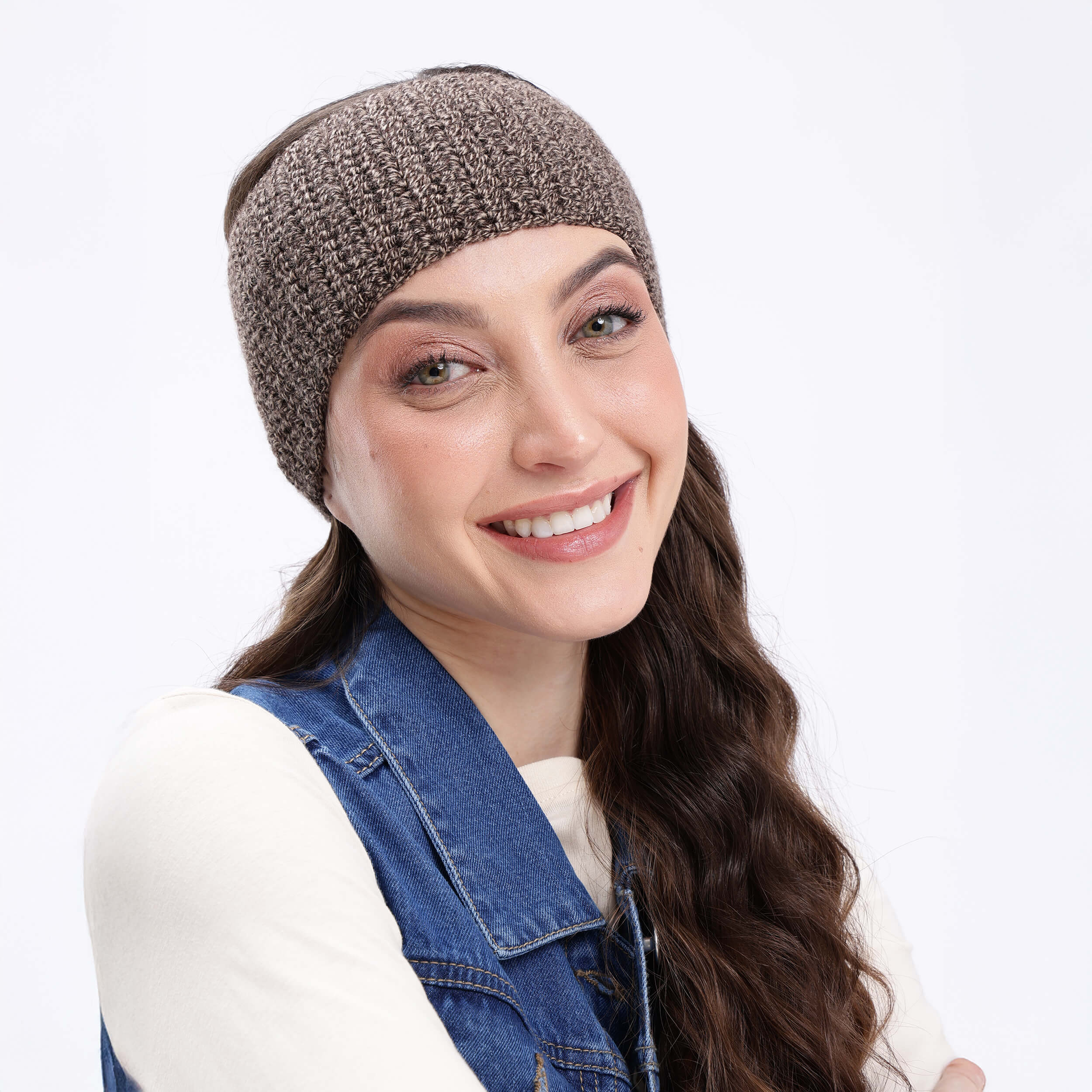 Crochet Headband - 10424 - Dark Brown