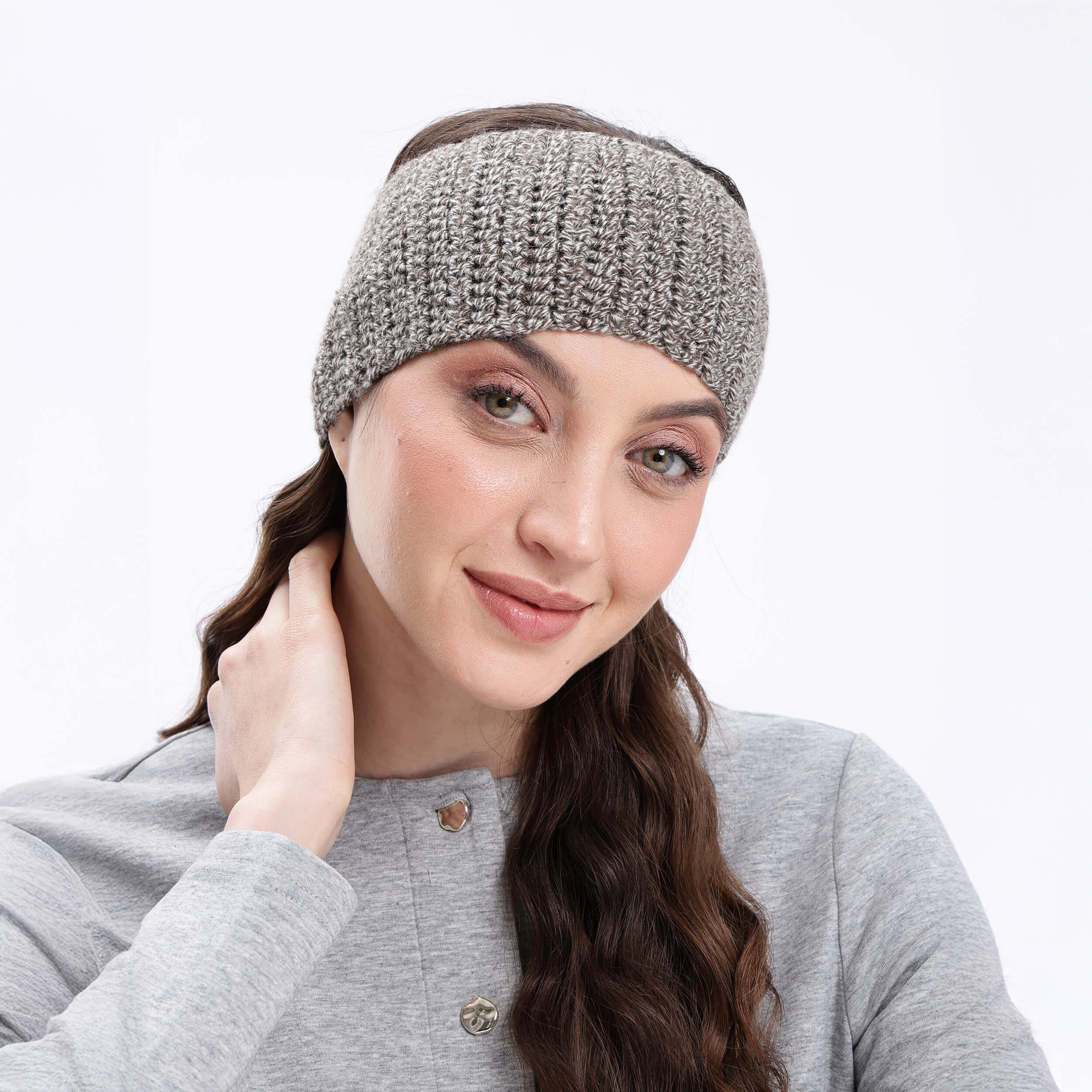 Crochet Headband - 10425 - Light Brown