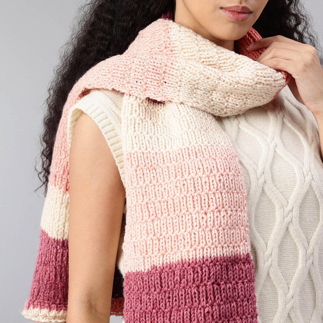 Multicolor Handmade Knitted Scarf - 10427