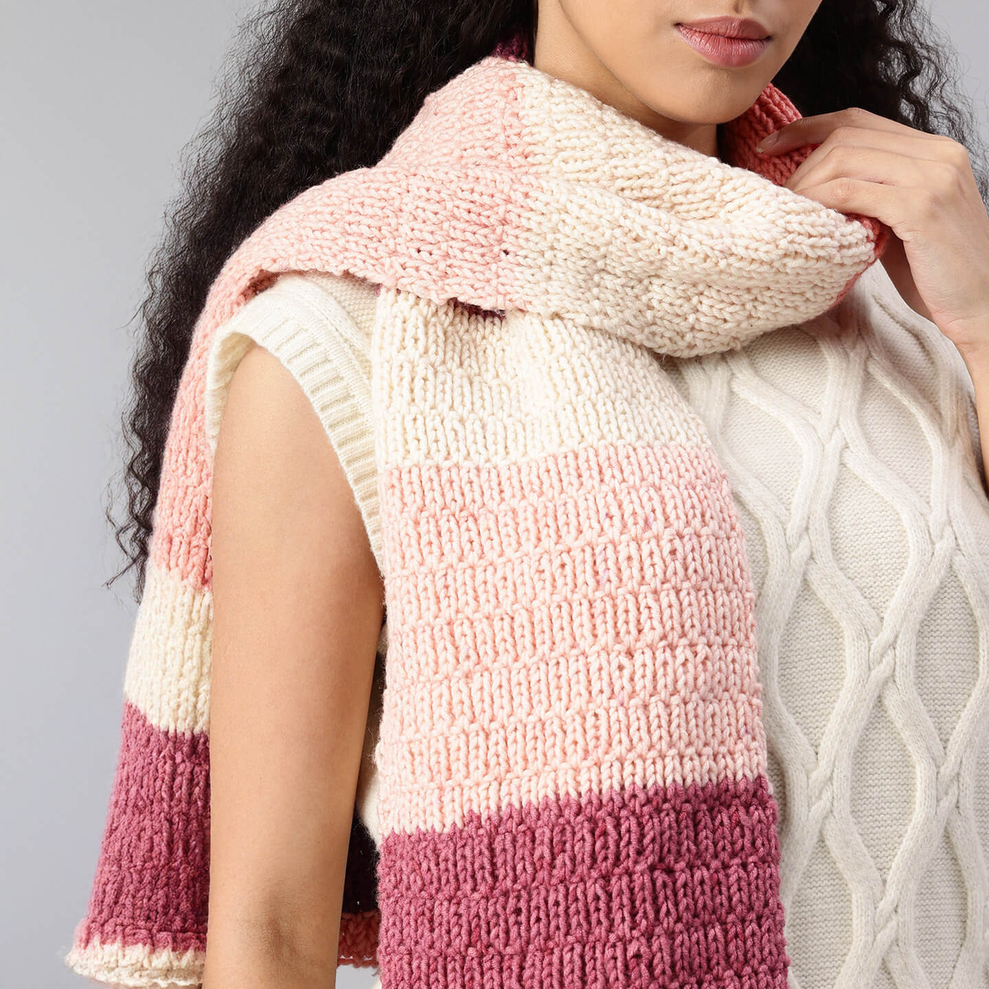 Multicolor Handmade Knitted Scarf - 10427