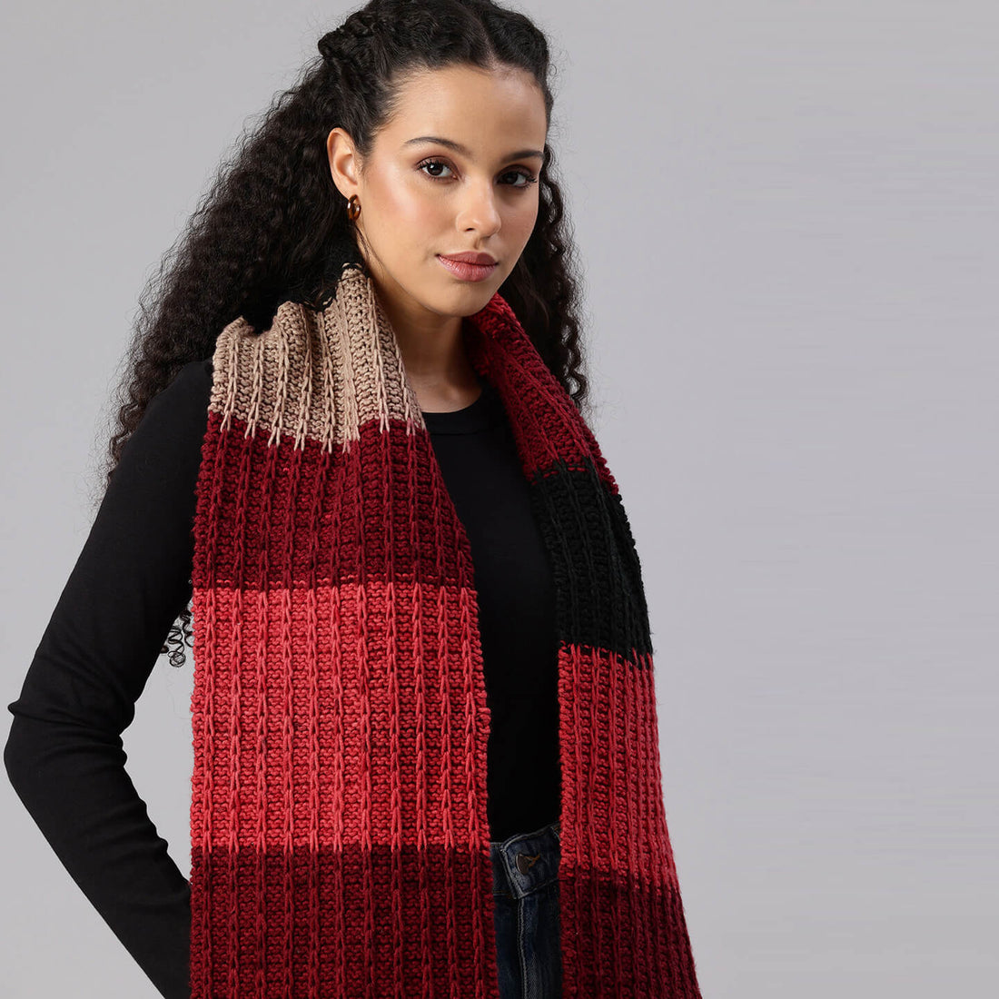 Multicolor Handmade Knitted Scarf - 10430