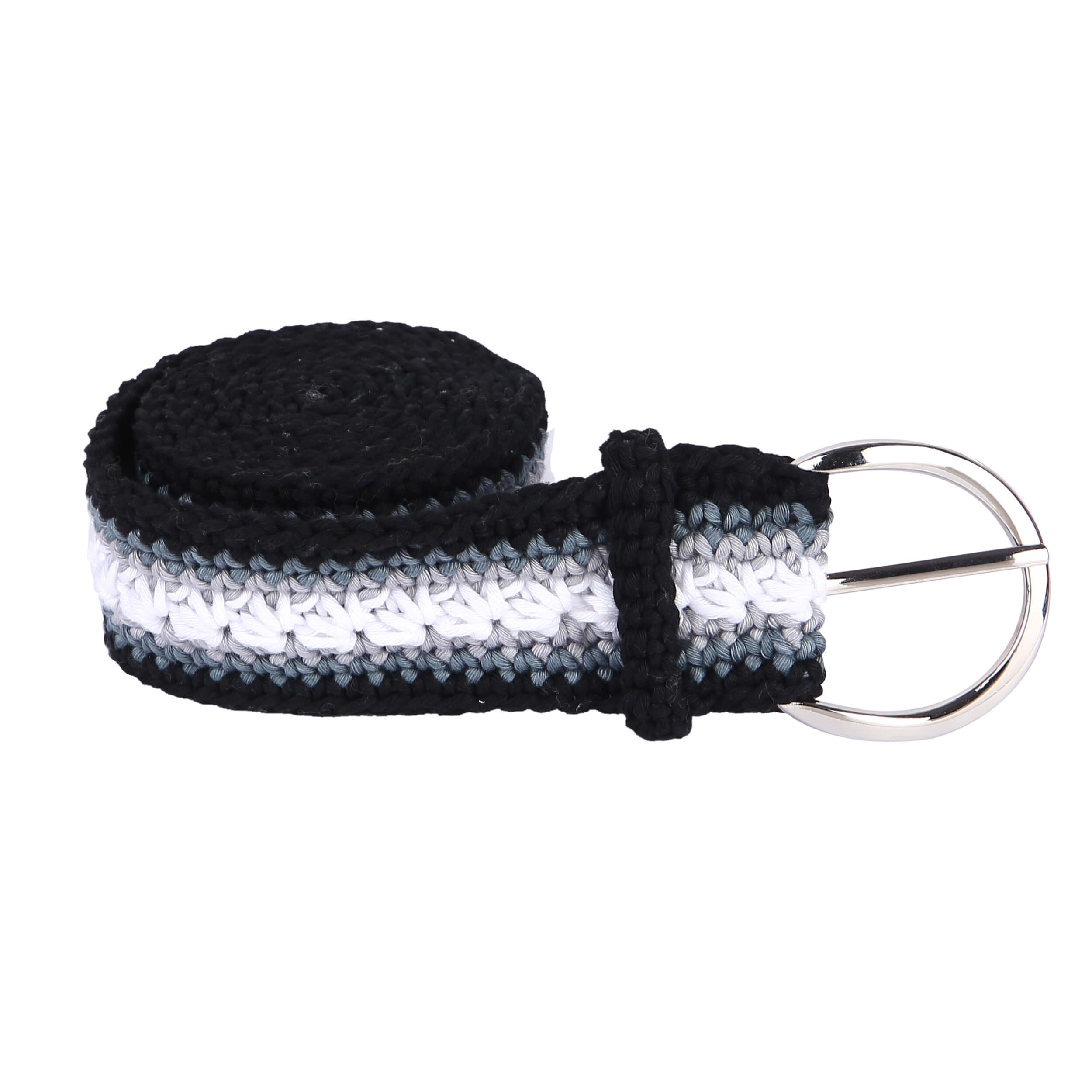 Crochet Belt with Adjustable Buckle - 10438