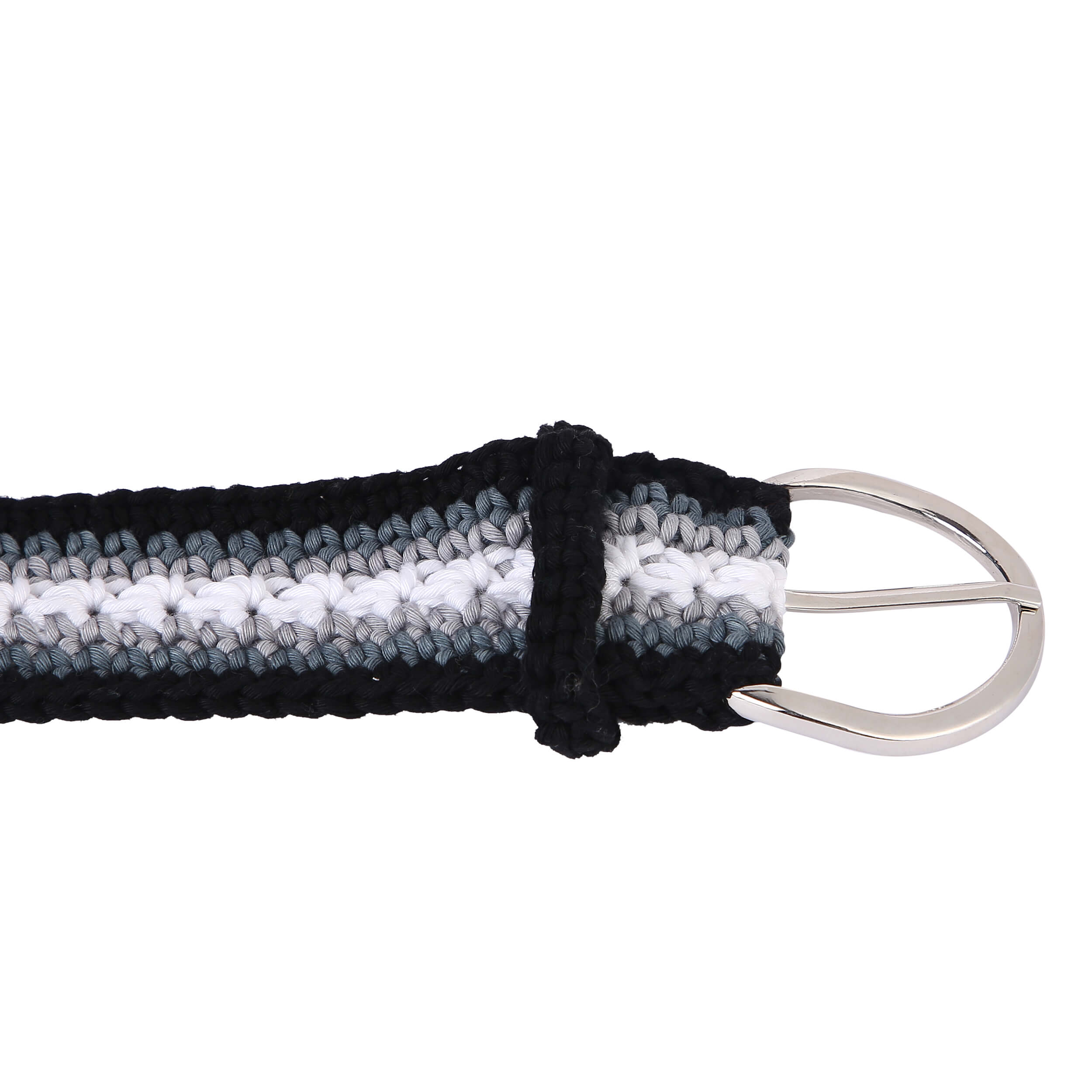 Crochet Belt with Adjustable Buckle - 10438