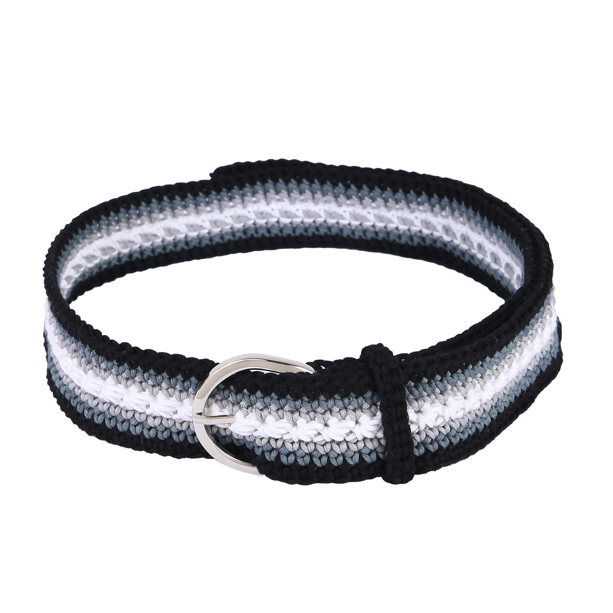 Crochet Belt with Adjustable Buckle - 10438