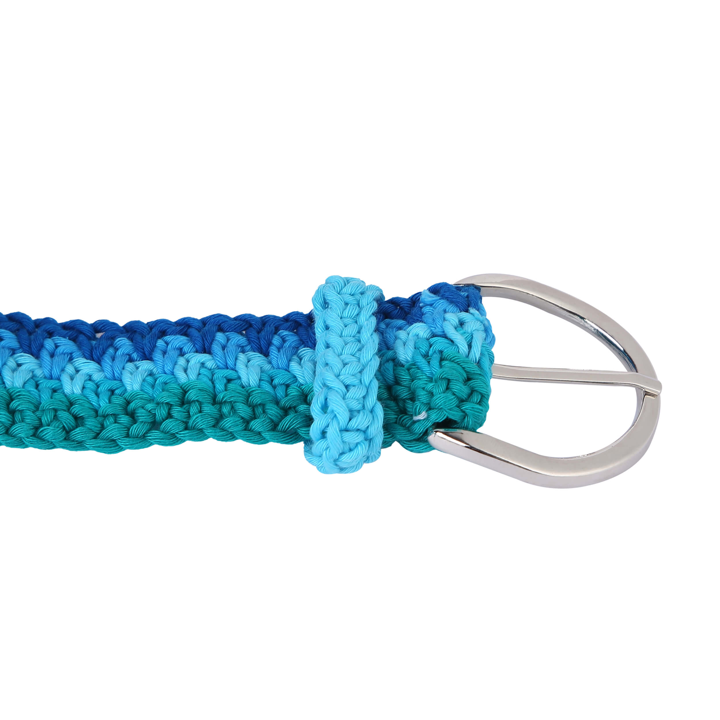 Crochet Belt with Adjustable Buckle - 10439