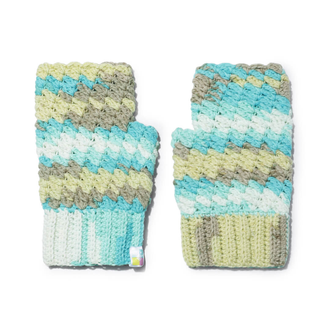 Multi Colored Fingerless Mittens - 10440