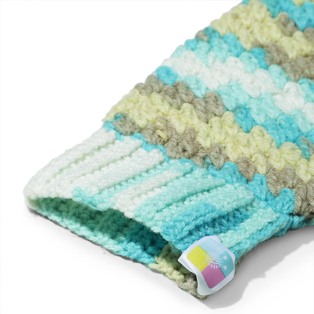 Multi Colored Fingerless Mittens - 10440