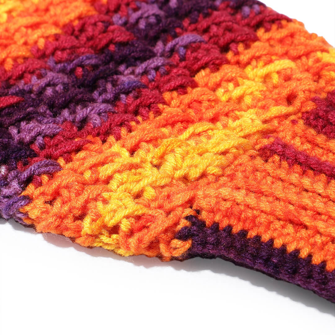Multi Colored Fingerless Mittens - 10441