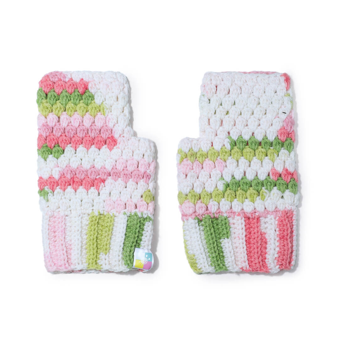 Multi Colored Fingerless Mittens - 10442