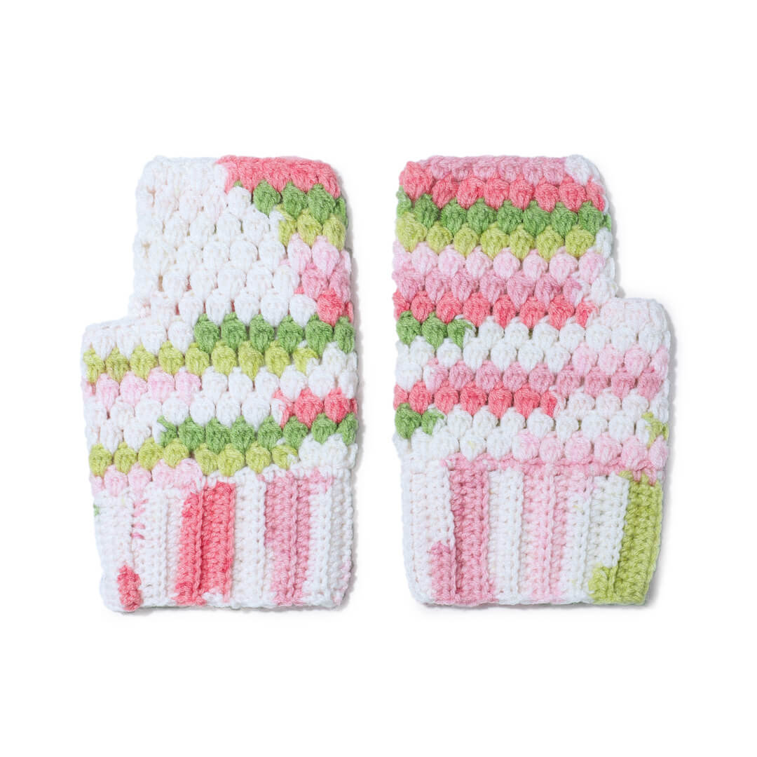 Multi Colored Fingerless Mittens - 10442