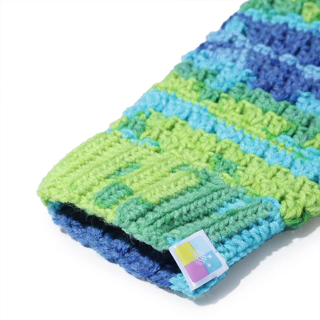 Multi Colored Fingerless Mittens - 10443