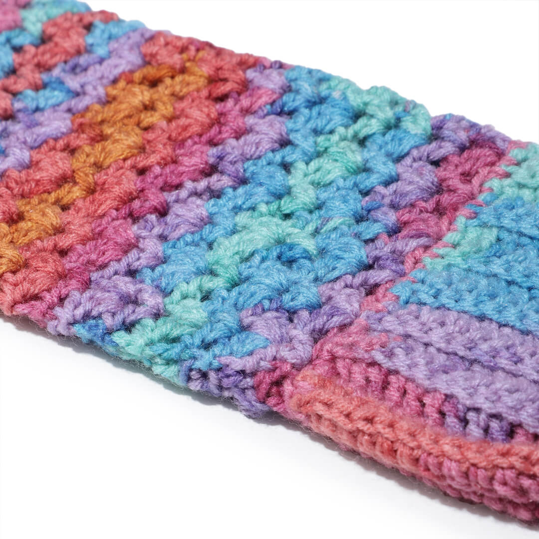Multi Colored Fingerless Mittens - 10444