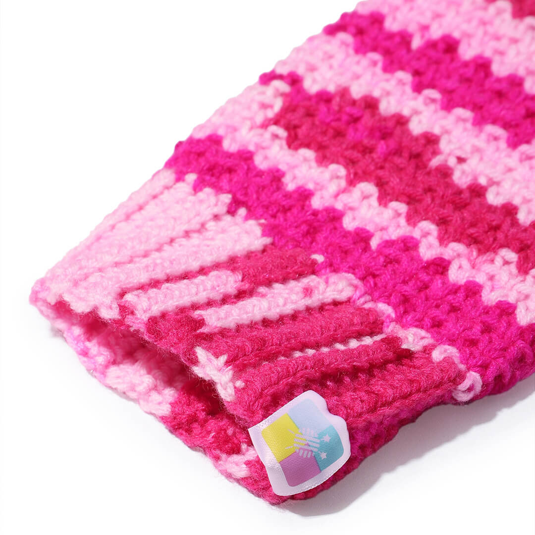 Multi Colored Fingerless Mittens - 10445