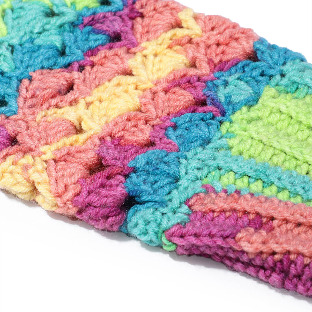 Multi Colored Fingerless Mittens - 10446