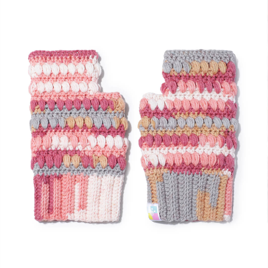 Multi Colored Fingerless Mittens - 10447