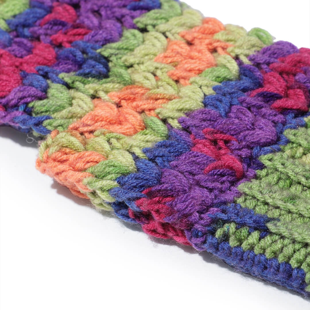 Multi Colored Fingerless Mittens - 10448