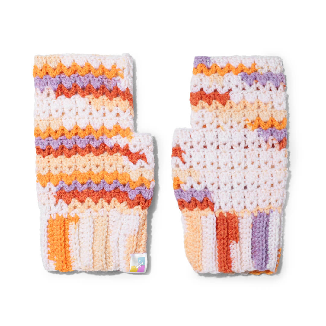 Multi Colored Fingerless Mittens - 10450
